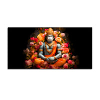 Divine Bajrangbali Calm Pose Canvas for Home & Temple Decor
