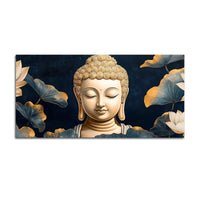 Divine Buddha Face Canvas Painting – Peaceful Spiritual Wall Art