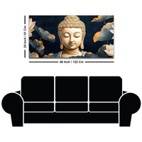Divine Buddha Face Canvas Painting – Peaceful Spiritual Wall Art