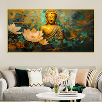 Divine Buddha Lotus Wall Painting for Calm & Spiritual Spaces