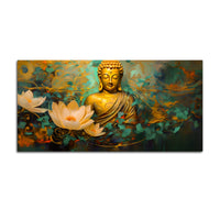 Divine Buddha Lotus Wall Painting for Calm & Spiritual Spaces