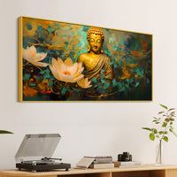 Divine Buddha Lotus Wall Painting for Calm & Spiritual Spaces