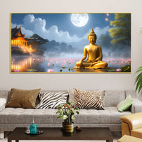 Divine & Elegant Buddha Wall Painting for Home & Office