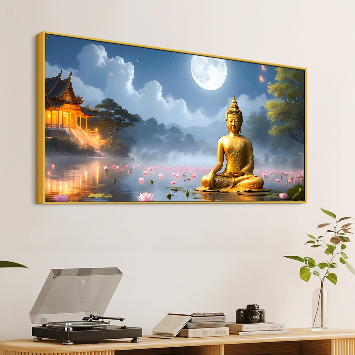 Divine & Elegant Buddha Wall Painting for Home & Office