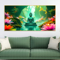Divine Gautam Buddha Canvas Painting for Peaceful Home Décor