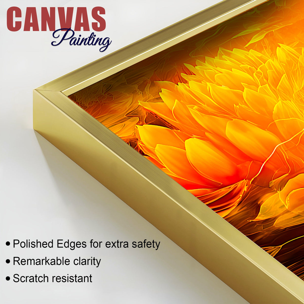 Divine Golden Buddha Lotus Canvas Painting for Peaceful Modern Home Décor