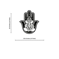 Divine Hamsa Ganesha Metal Art Devotion Wall Decor