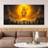 Divine Hanuman Ji Canvas Painting for Living Room & Pooja
