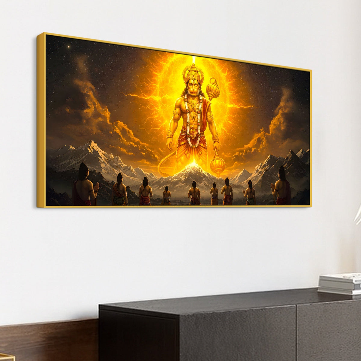 Divine Hanuman Ji Canvas Painting for Living Room & Pooja