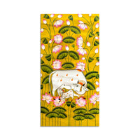 Divine Kamdhenu Cow Lotus Canvas Painting | Traditional Indian Wall Decor