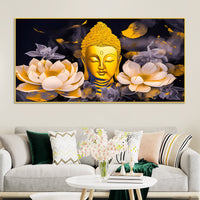 Divine Lord Buddha Canvas Painting for Home & Living Room