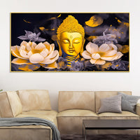 Divine Lord Buddha Canvas Painting for Home & Living Room