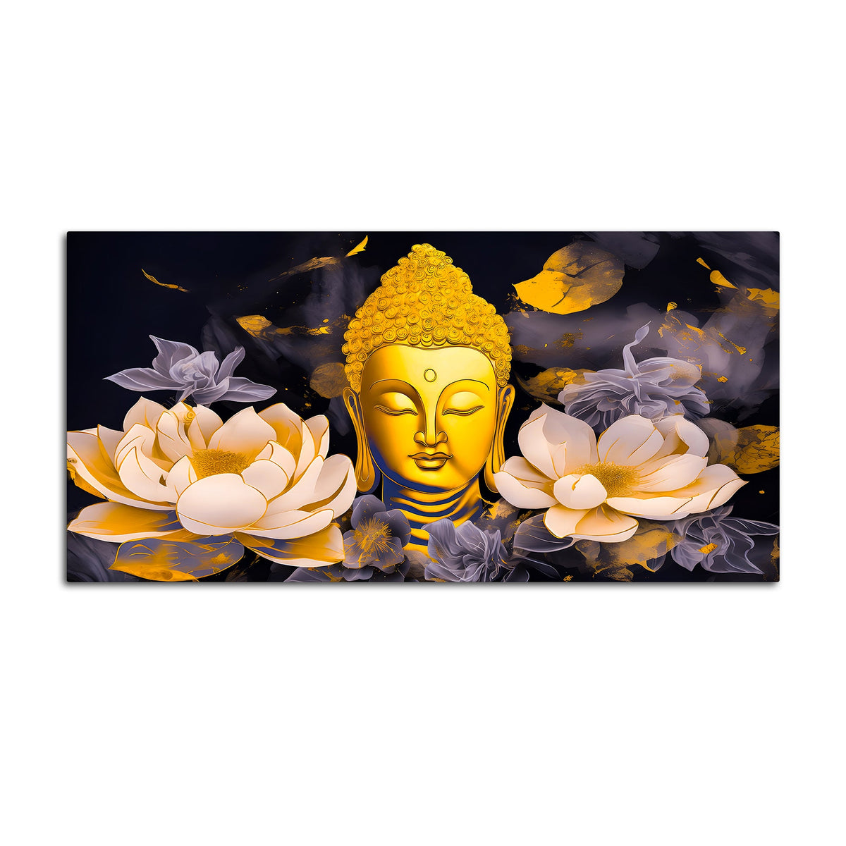 Divine Lord Buddha Canvas Painting for Home & Living Room