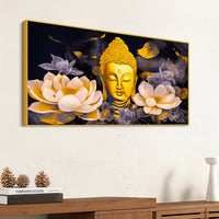 Divine Lord Buddha Canvas Painting for Home & Living Room