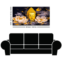 Divine Lord Buddha Canvas Painting for Home & Living Room