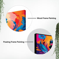 Divine Lord Krishna Floral Canvas Wall Painting for Home Decor