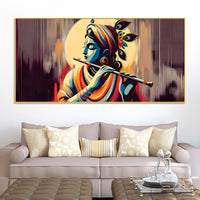 Divine Lord Krishna Modern Painting on Canvas