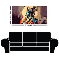 Divine Lord Krishna Modern Painting on Canvas