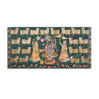 Divine Lord Shreenathji with Gau Mata Pichwai Canvas Wall Painting