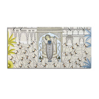 Divine Lord Shreenathji with Sacred Cows Pichwai Style Canvas Wall Painting for Home & Temple