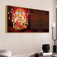 Divine Panchmukhi Hanuman Canvas Wall Painting