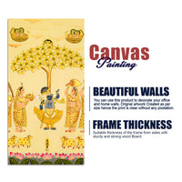 Divine Shrinathji Leela Canvas Painting | Traditional Indian Pichwai Art