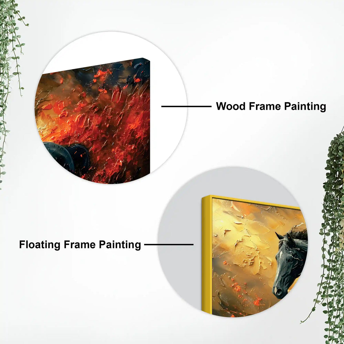 Dramatic Horse Canvas Wall Abstract Painting for Modern Homes
