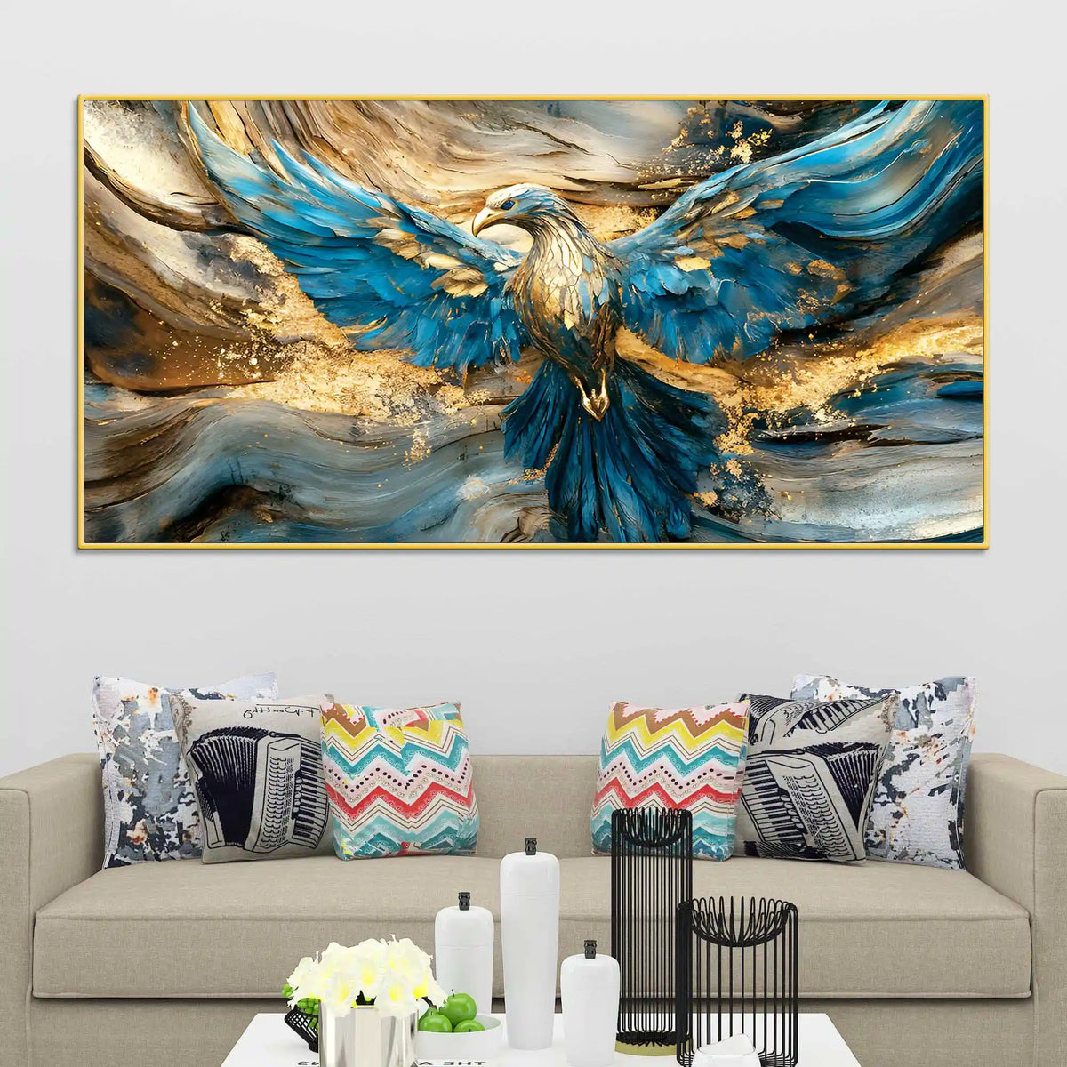 Eagle Abstract Canvas Wall Painting for Luxury Living Room Décor