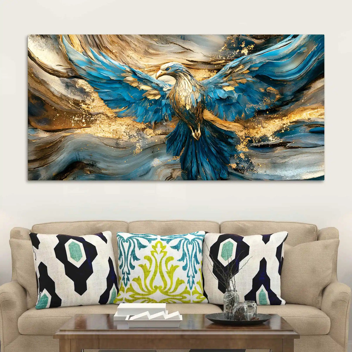 Eagle Abstract Canvas Wall Painting for Luxury Living Room Décor