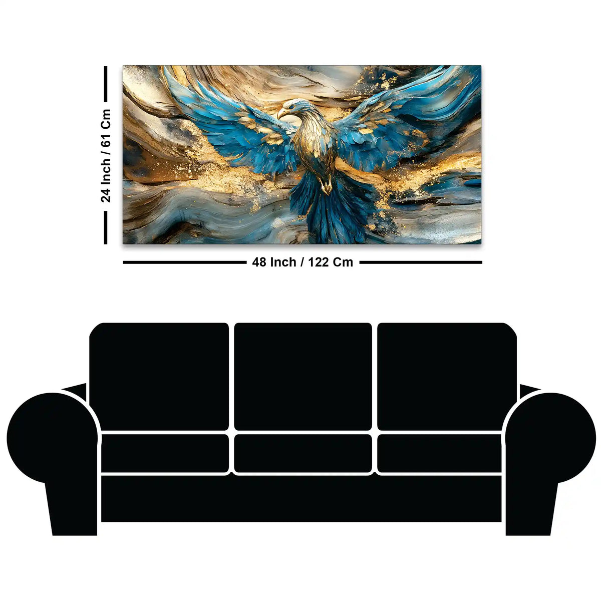 Eagle Abstract Canvas Wall Painting for Luxury Living Room Décor