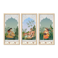 Elegance of the East Royal Mural Art Wall Frame Set of Three