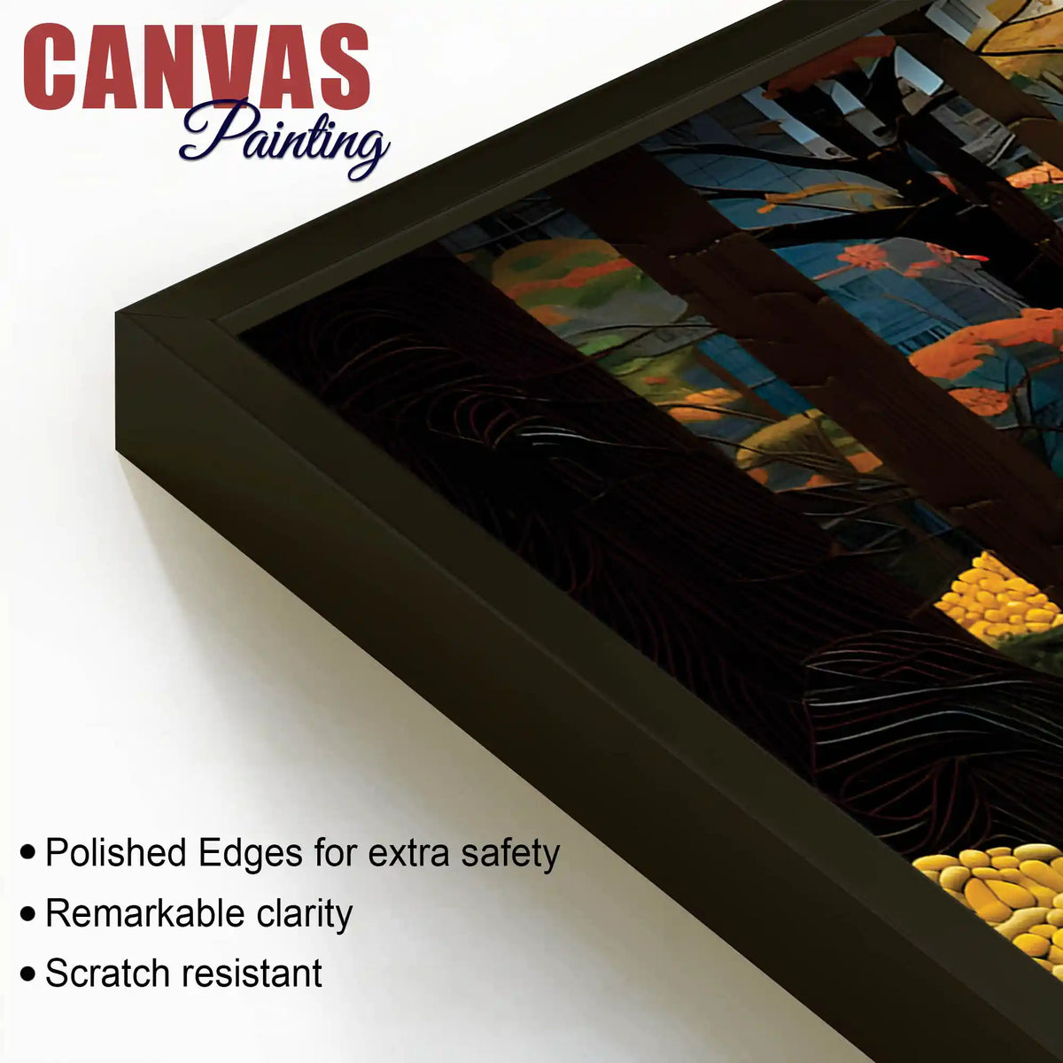 Elegant Abstract Fall Forest Canvas Painting
