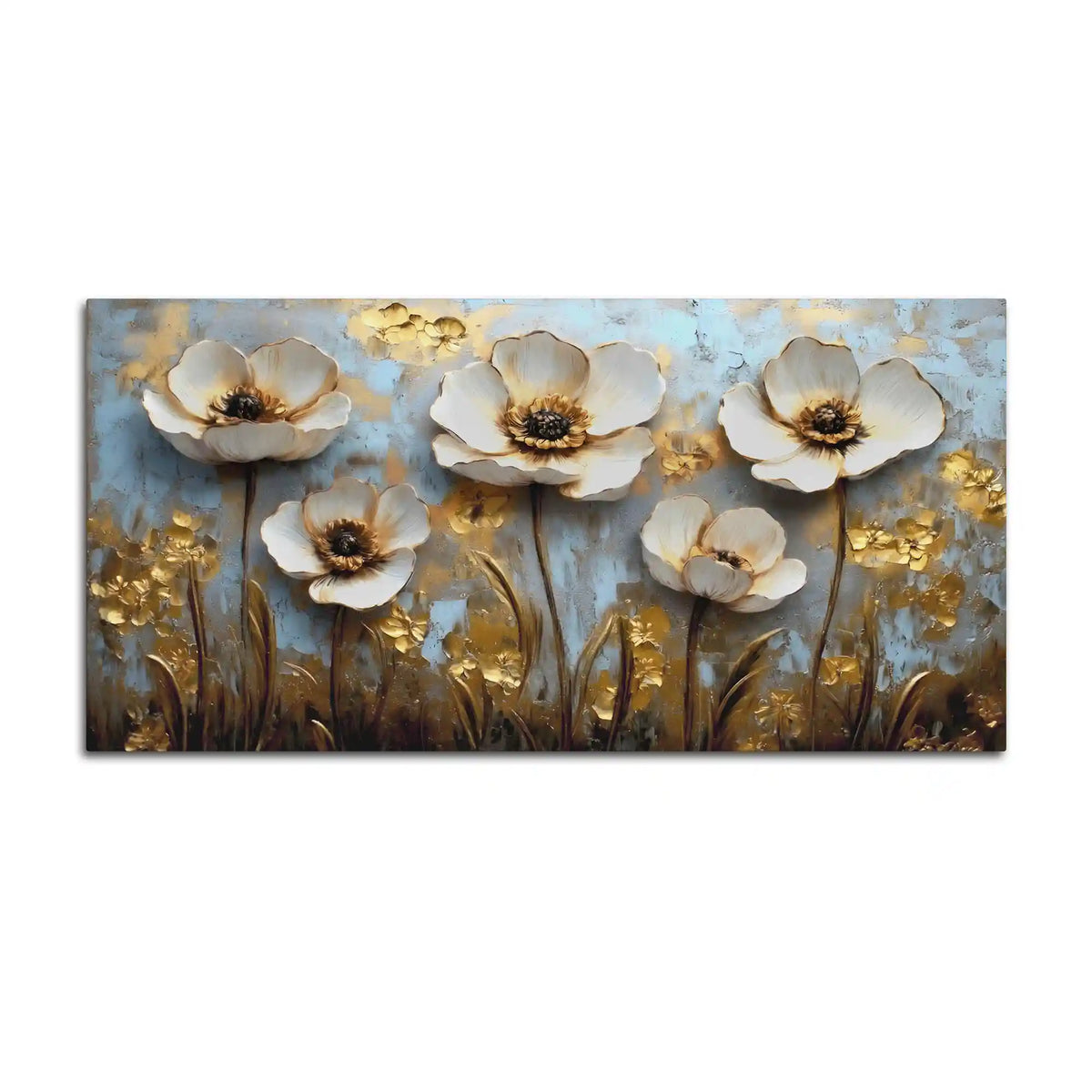Elegant Abstract Floral Canvas Painting for Living Room & for Bedroom
