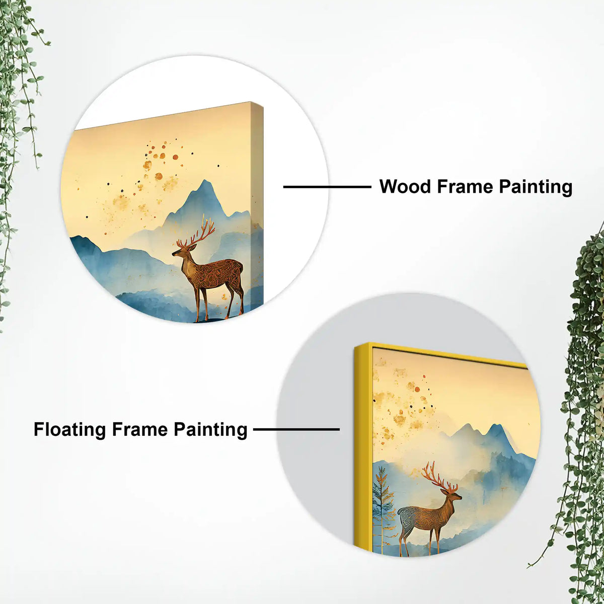 Elegant Abstract Mountain Scene Canvas Painting