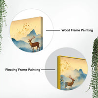 Elegant Abstract Mountain Scene Canvas Painting