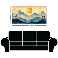 Elegant Abstract Mountain Scene Canvas Painting