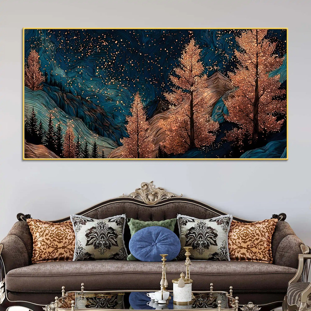 Elegant Abstract Nature Canvas Painting for Living Room