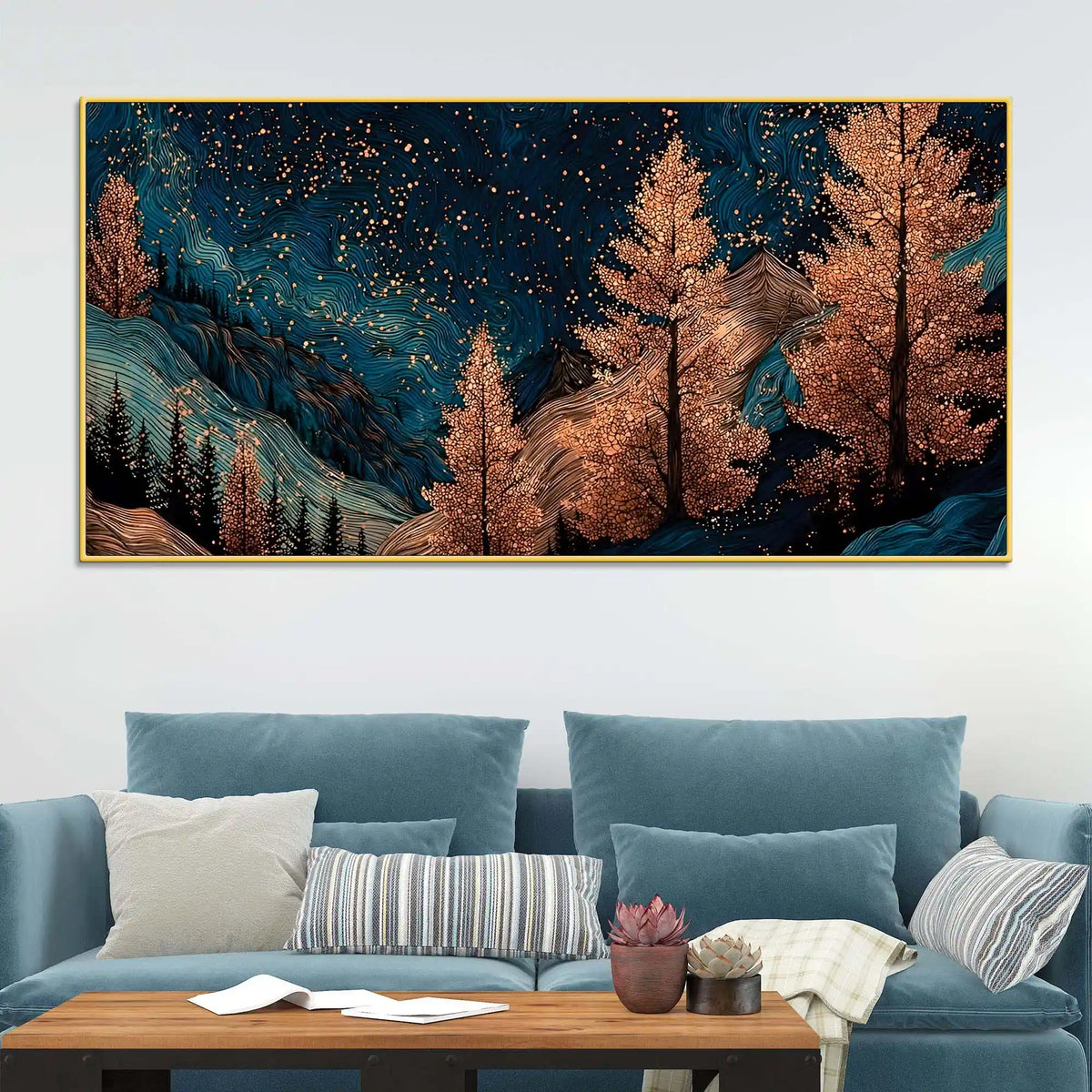 Elegant Abstract Nature Canvas Painting for Living Room