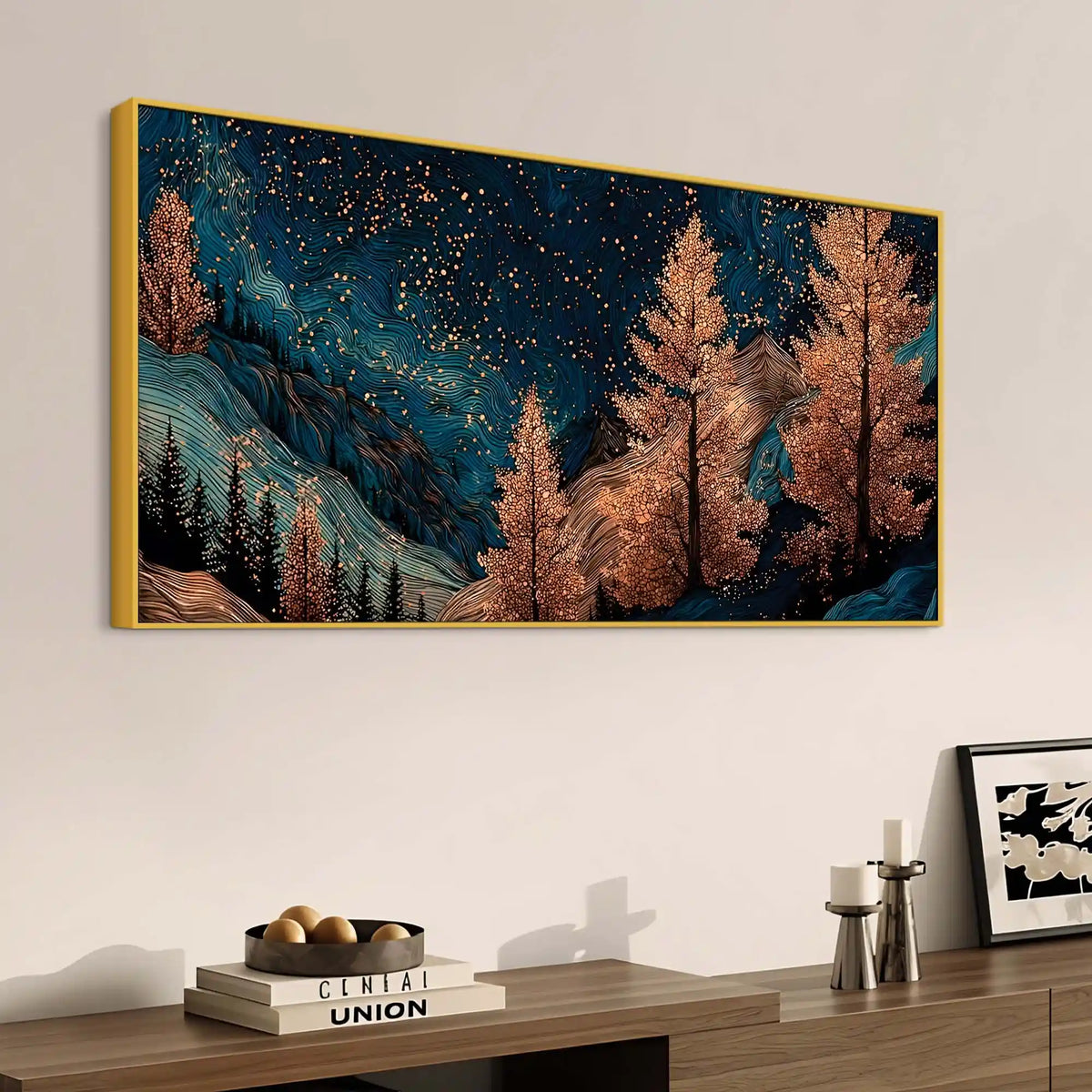 Elegant Abstract Nature Canvas Painting for Living Room