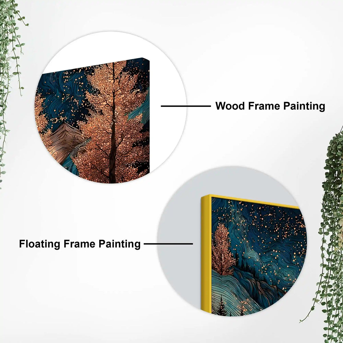 Elegant Abstract Nature Canvas Painting for Living Room