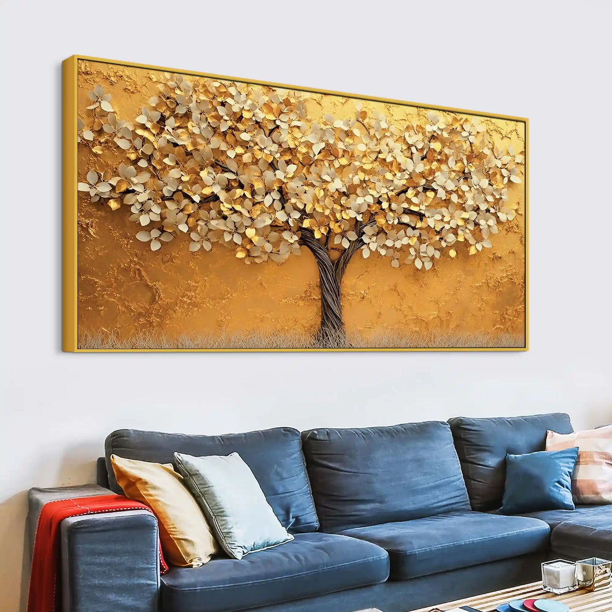 Elegant Abstract Tree Canvas Wall Art Painting for Bedroom & Living Room
