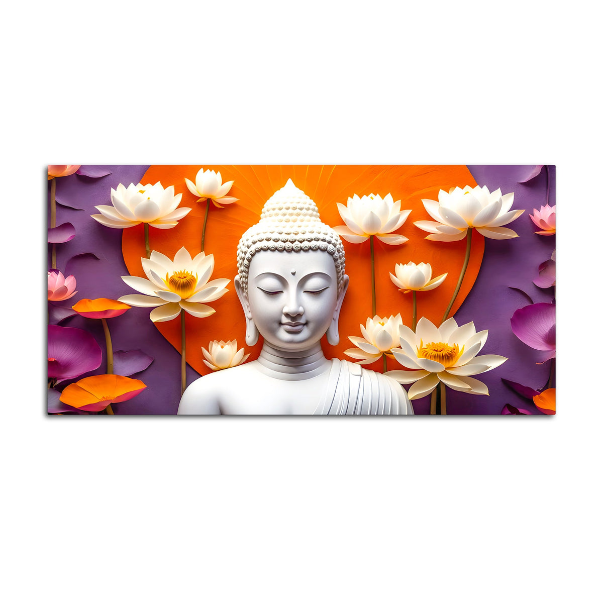 Elegant Buddha Canvas Modern Painting for Décor