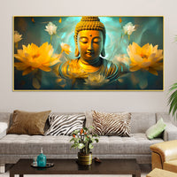 Elegant Buddha Canvas Painting for Calm Home Interiors