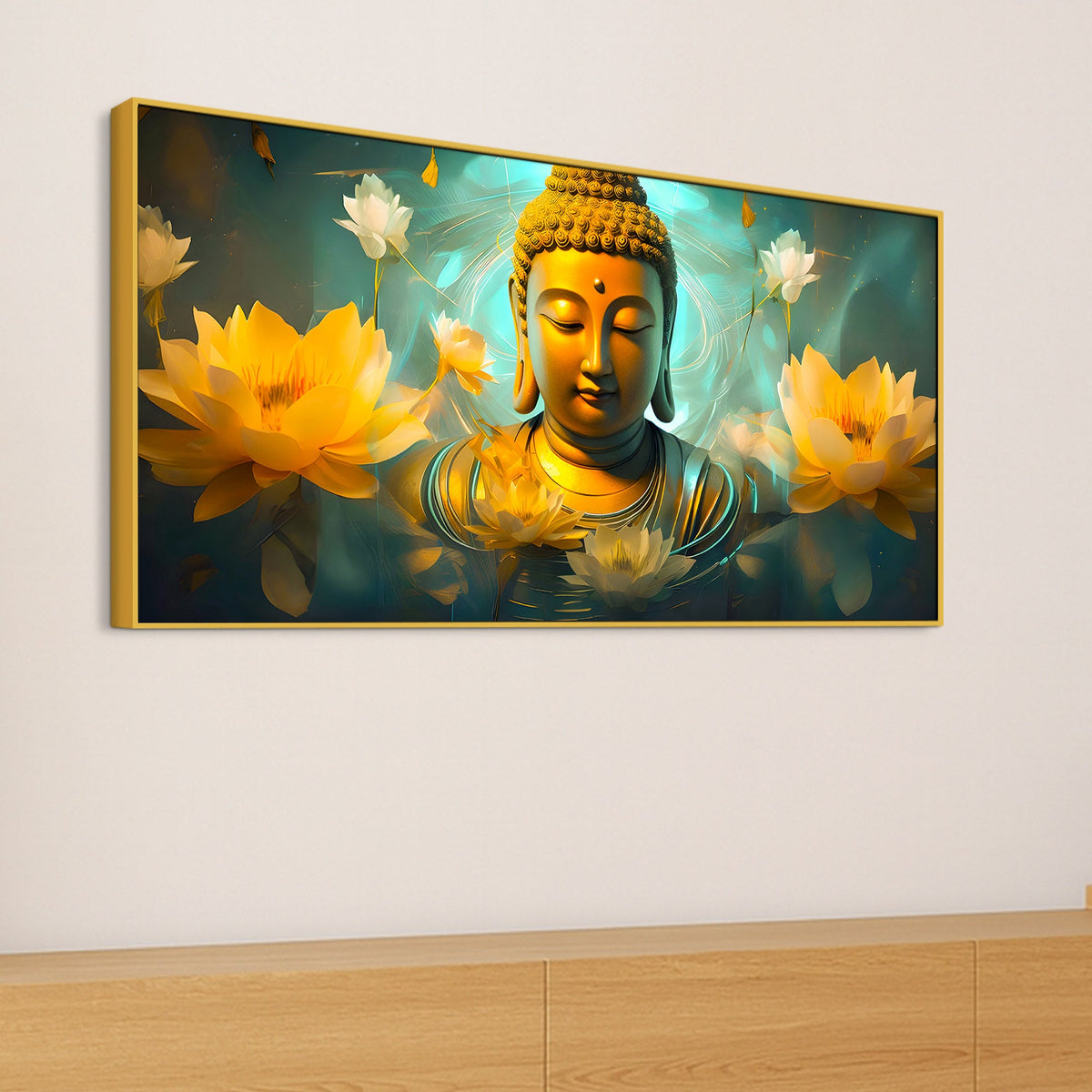 Elegant Buddha Canvas Painting for Calm Home Interiors
