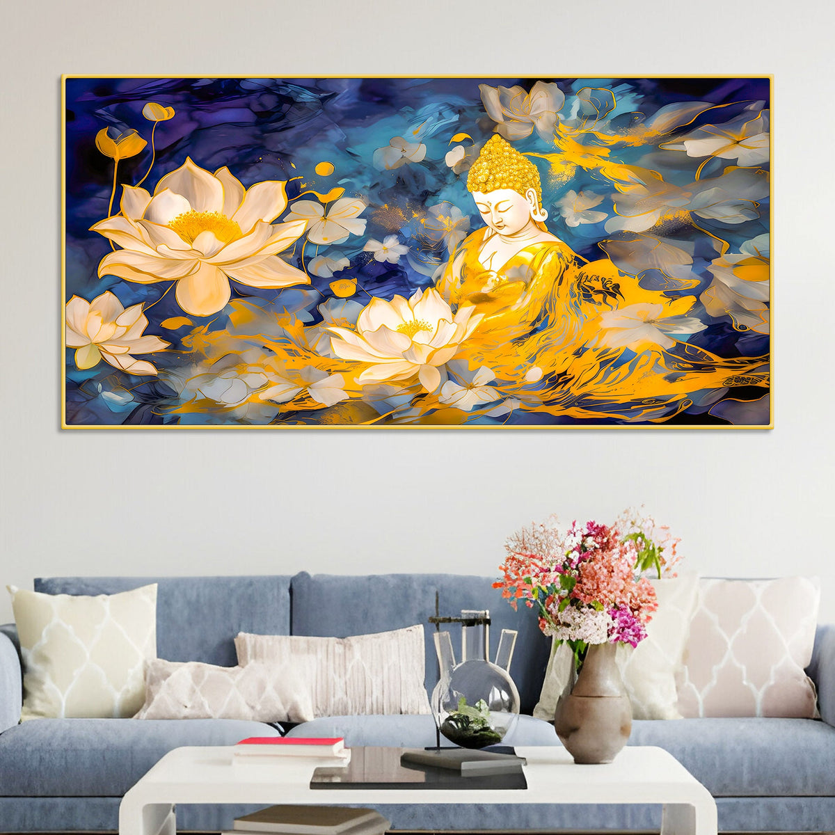 Elegant Buddha Canvas Painting for Modern Living Room Décor