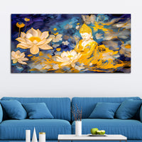 Elegant Buddha Canvas Painting for Modern Living Room Décor