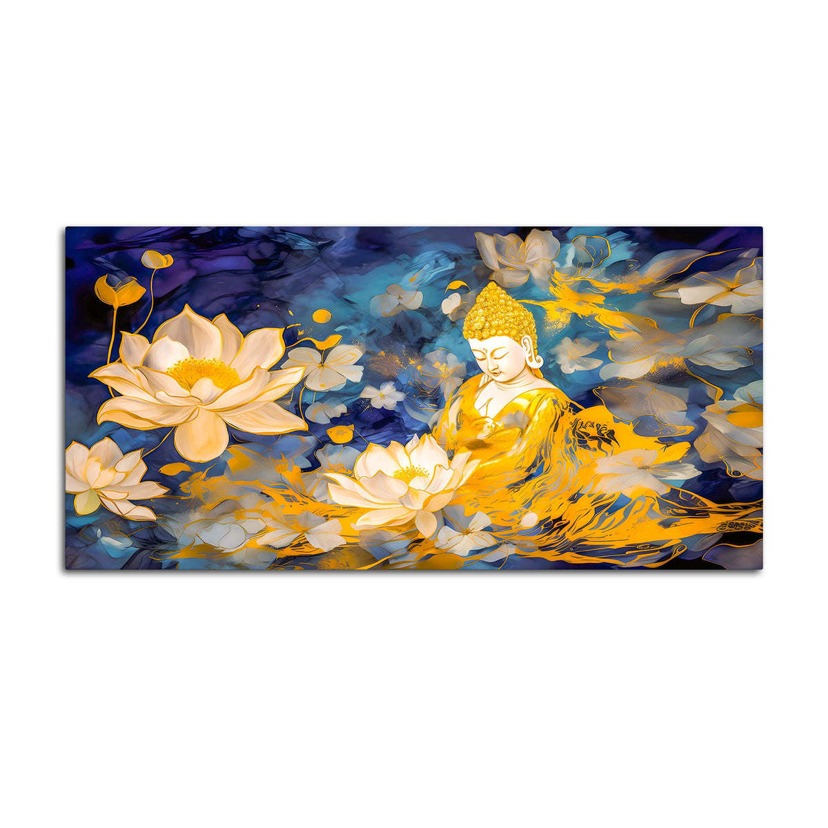 Elegant Buddha Canvas Painting for Modern Living Room Décor