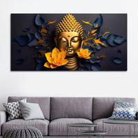 Elegant Buddha Lotus Canvas Painting for Modern Homes