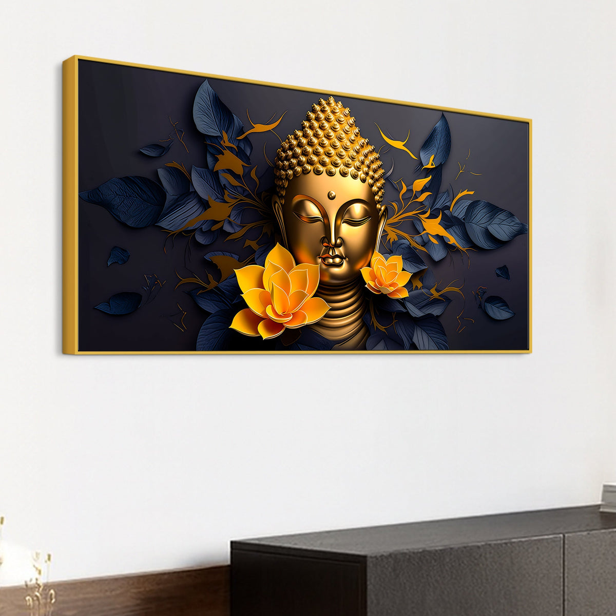 Elegant Buddha Lotus Canvas Painting for Modern Homes