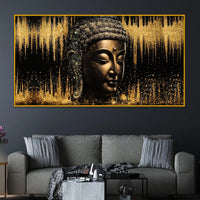 Elegant Buddha Peace Crystal Glass Painting for Styling Décor